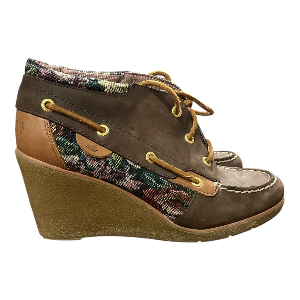 Sperry’s Floral Wedges Women 9 Vintage
